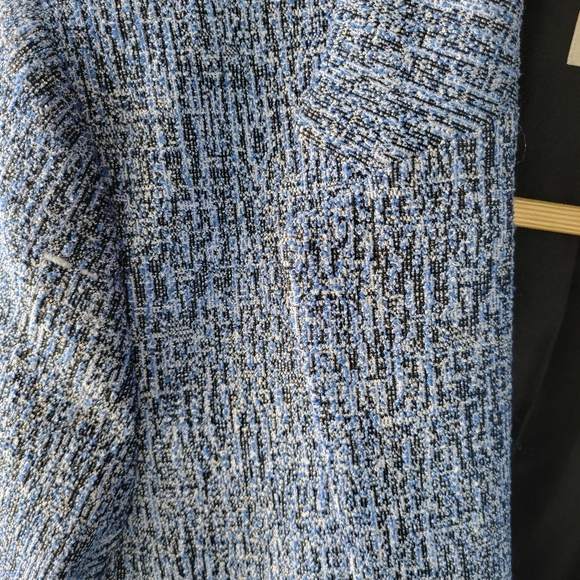 LOFT Women's Tweed Blue BlazerJacket Size L - Picture 7 of 10